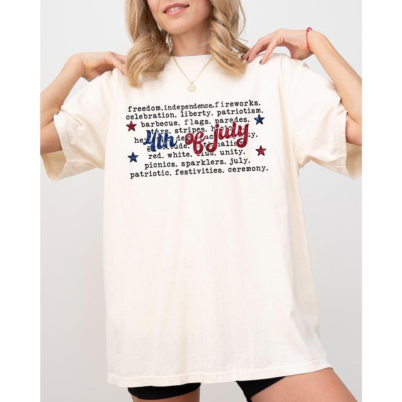 4th of July, America, USA, Retro, Patriotic, Independence Day, Fourth of July Tshirt, Women's, Comfort Colors Tee,...