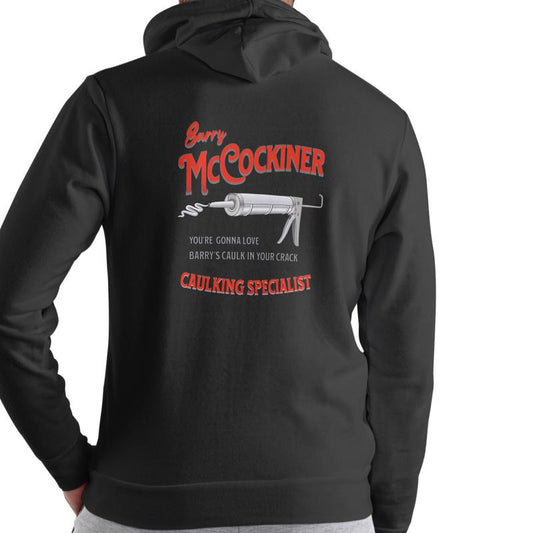 Barry McCockiner Caulking Specialist Hoodie Unisex 50/50 Cotton Blend Fitted Long Sleeve Pullover