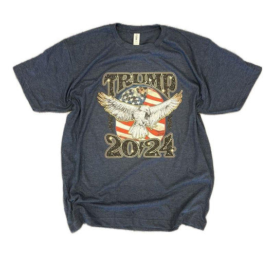 2024 Eagle Navy Blue Unisex T-shirt 50/50 poly cotton leightweight soft material l Menswear Top graphic tees