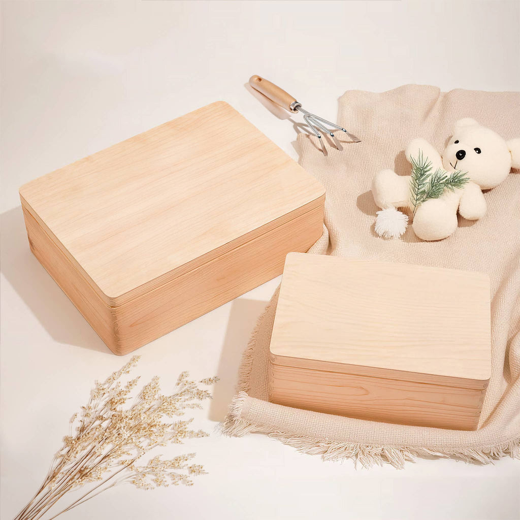 Handcrafted Wooden Keepsake Box – Natural Decor Storage