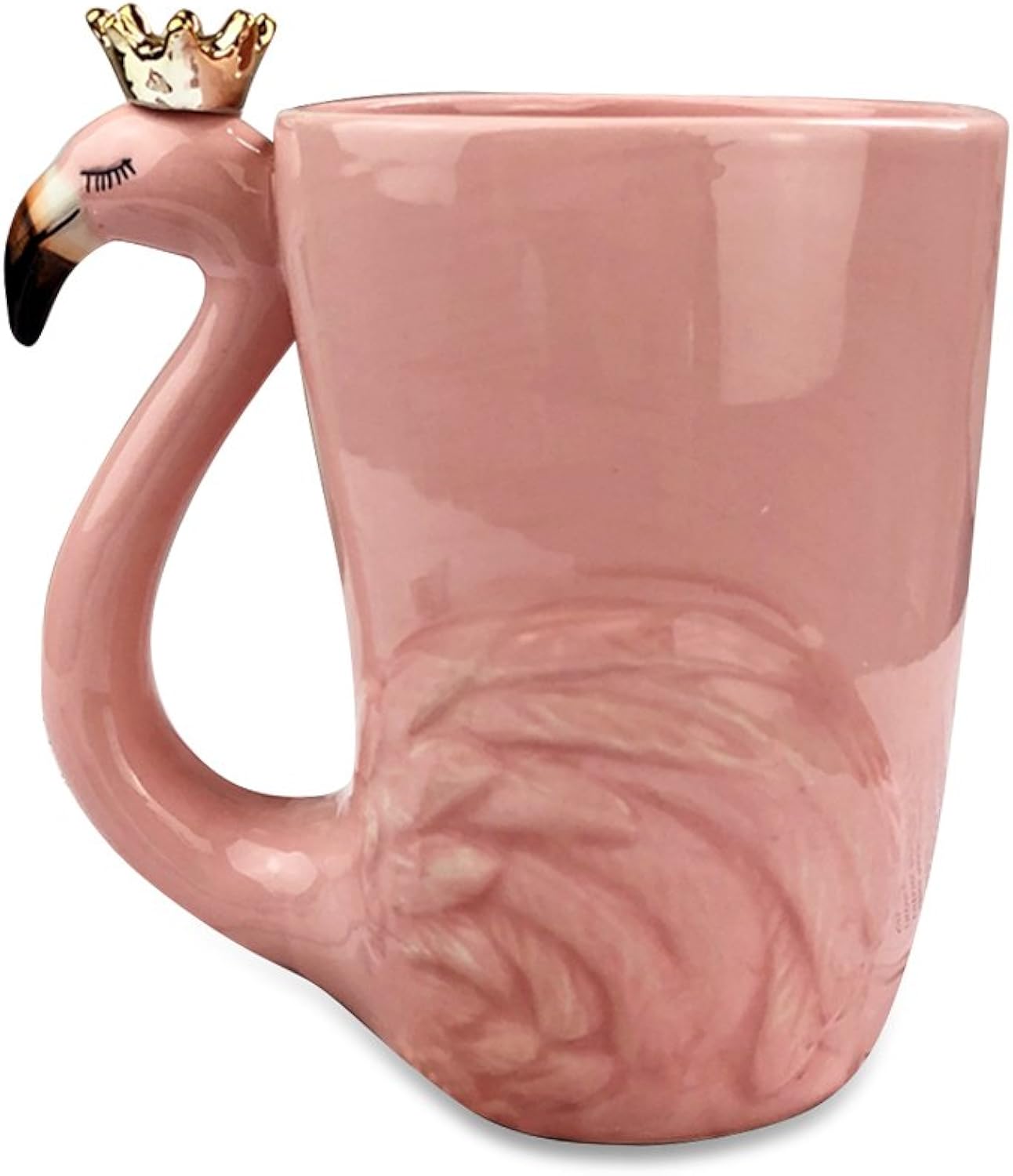 16 oz Cute Pink Coffee Mug Ceramic Flamingo Gift Unique Cups Mom Day Gift for Women Her Grandma Pretty Mug Funny Coffee Cup Funky Xmas Presents for Girlfriend Decorative Animal Decor Christmas Mugs