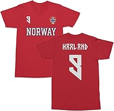 Norway Haaland 9 Inspired Soccer Jersey Style Unisex T-Shirt