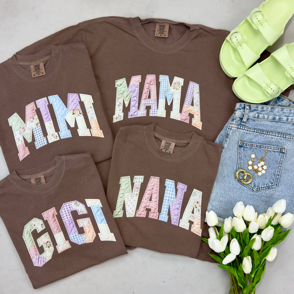 Patchwork Mama Gigi Nana  Mimi Tee