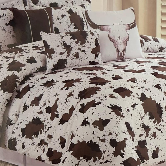 6 Piece Cow Comforter Set