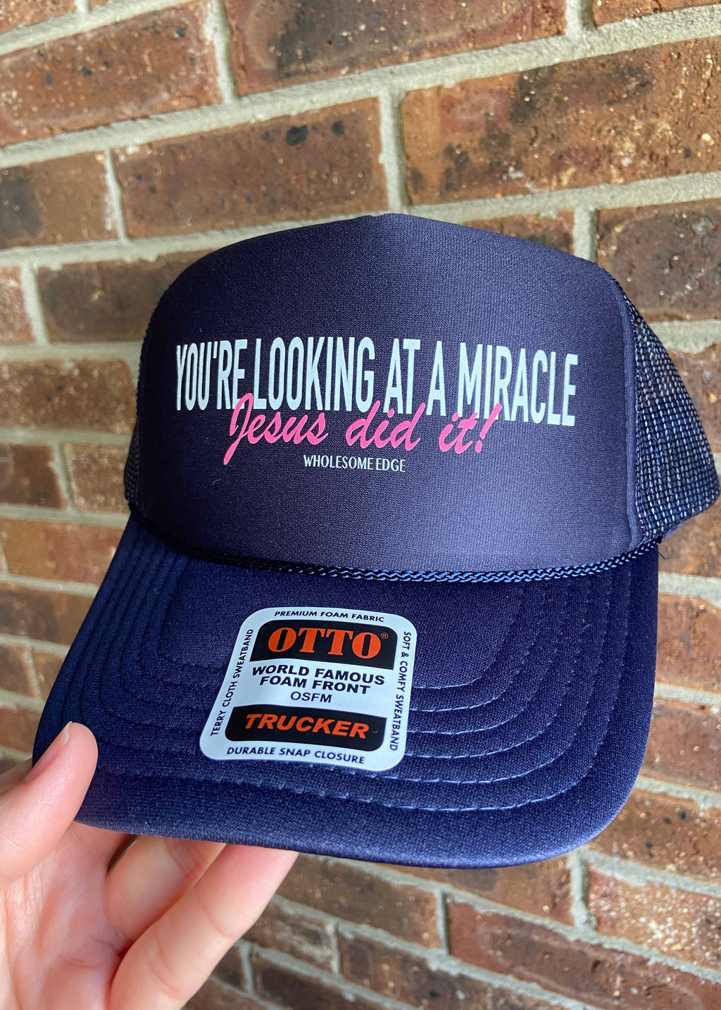 You're Looking At A Miracle - Christian Hat (Pink)