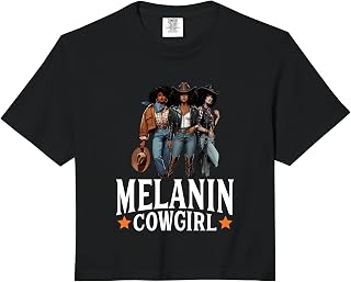 Melanin Cowgirl African American Black Pride Country Rodeo Comfort Colors Crop Top