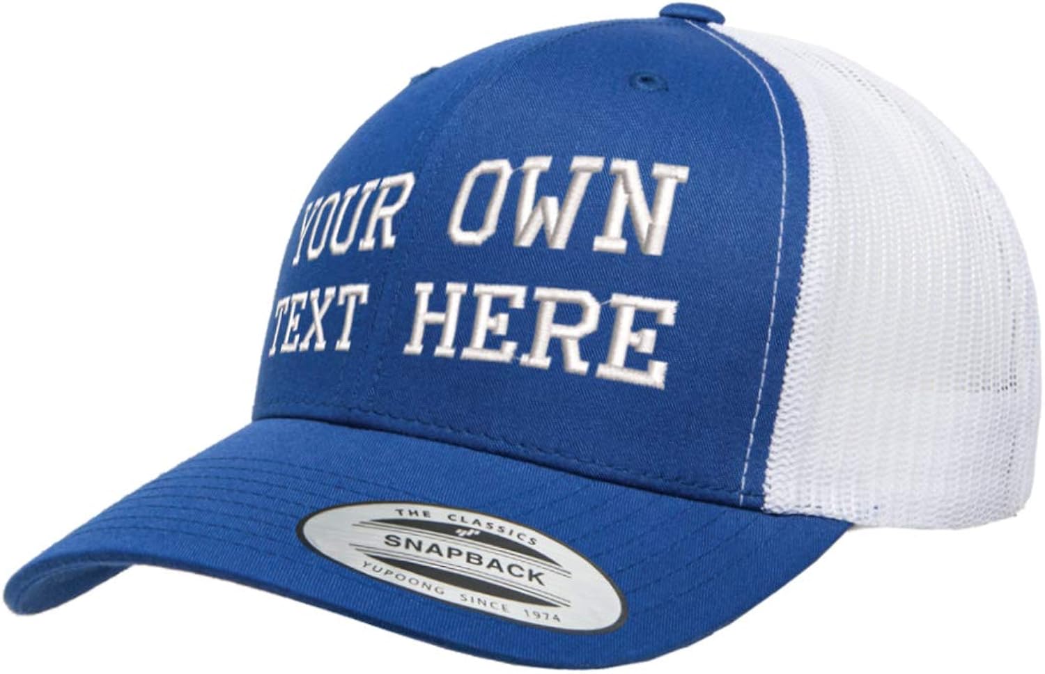 Custom Embroidered Trucker Hat – Adjustable Mesh Snapback Cap Personalized Your Own Text Men & Women