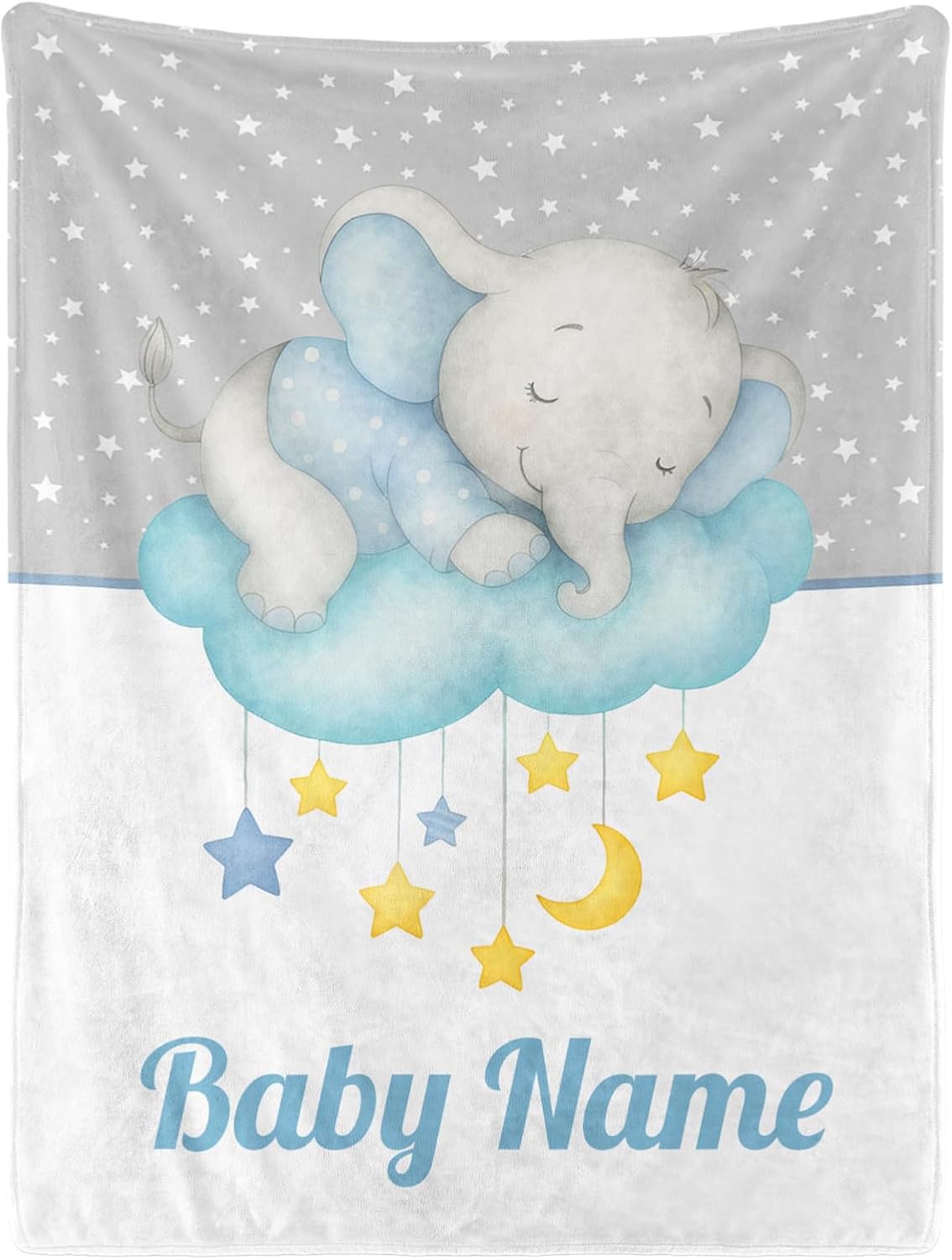 Personalized Baby Blanket for Boys Girls Ultra Soft Cozy Fleece Blanket Custom Blanket with Name for Kids Toddlers Newborn Customized Baby Gift for Christmas Birthday Baby Shower New Mom Throw Blanket