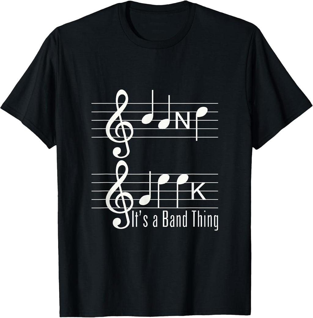 Musicians Band Geek Music Notes Spelling Funny T Shirt T-Shirt