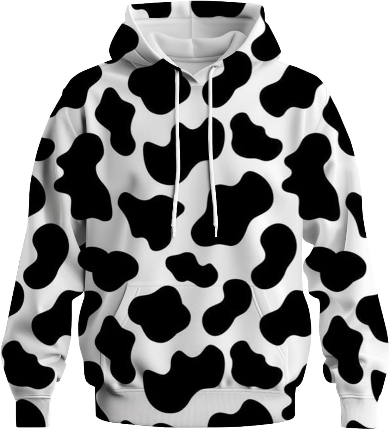 Novelty Long Sleeve Hoodie Funny Fashion Cow Graphic Sweatshirts