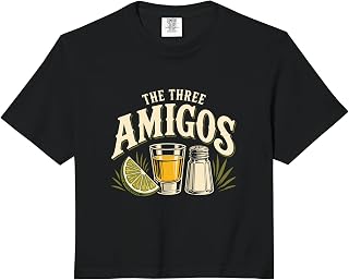 Three Amigos Cinco De Mayo Tequila Party Design Comfort Colors Crop Top