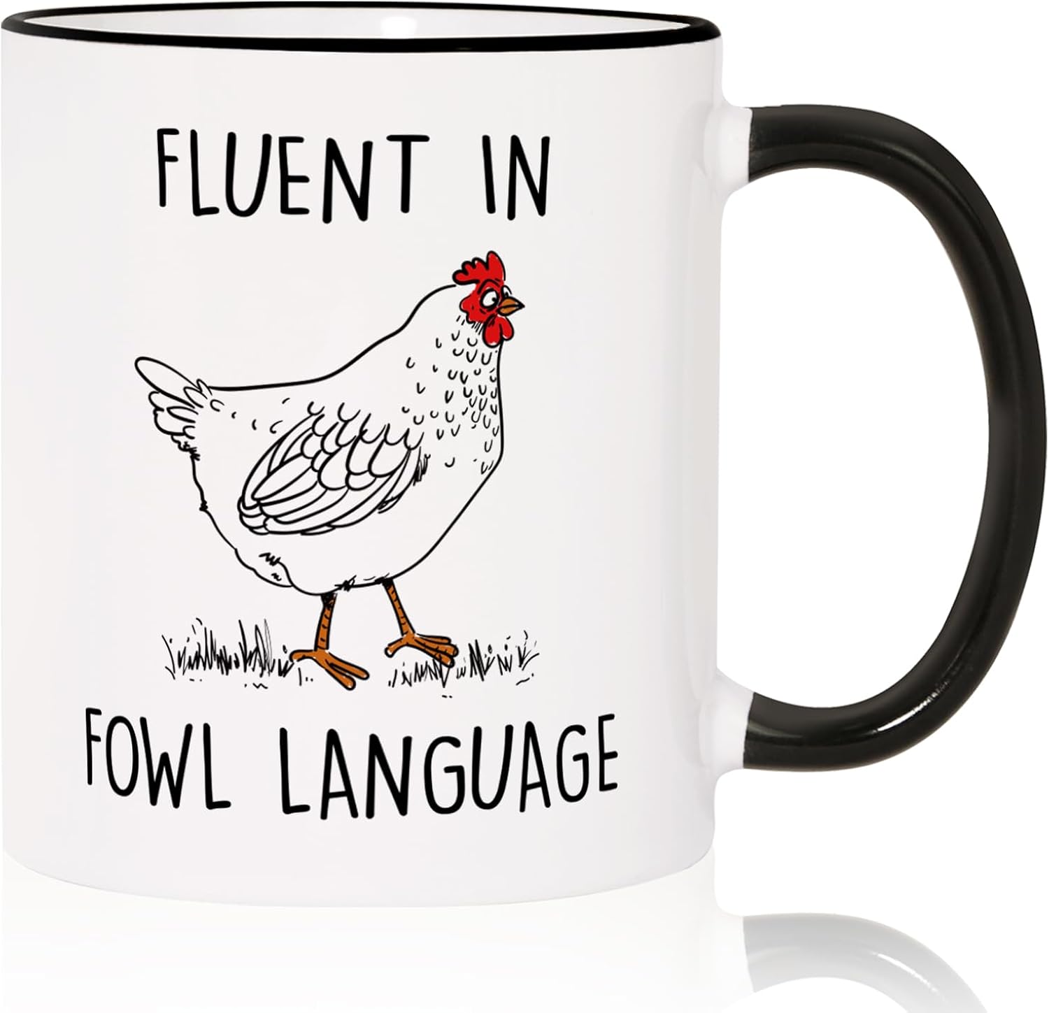 Aurahouse Chicken Gifts for Women Men, Funny Coffee Mug, Christmas Birthday Gifts for Women, White Elephant Gifts for Adults, Rooster Chickens Decor Stuff, Chicken Gift for Chicken Lovers Lady
