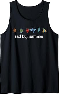 Sad Bug Summer Funny Insect Inspired Indie Aesthetic Tank Top
