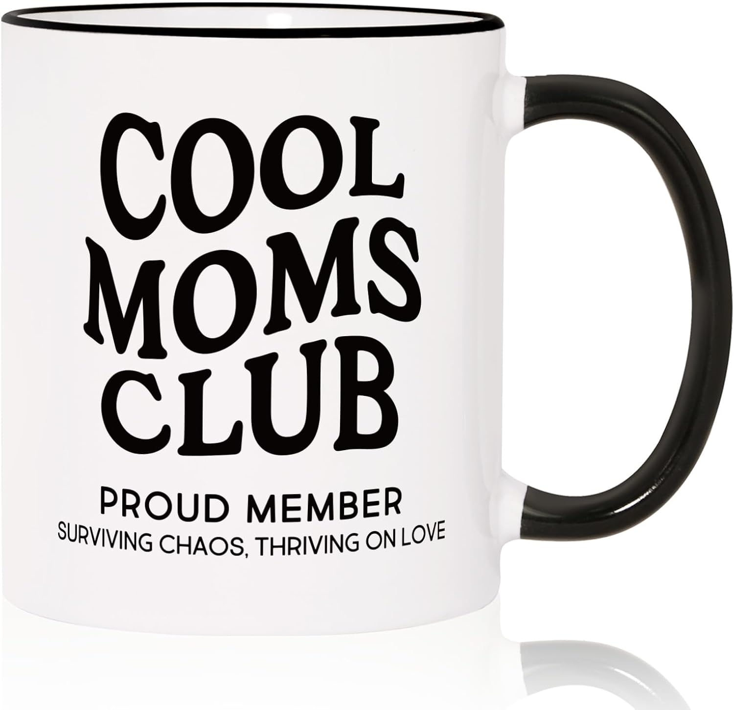 Shqiueos Cool Moms Club Mug 11oz, Funny Mom Birthday Gifts for Women, New Mom Gift First Time, Mother’s Day Valentines Gifts for Mama Wife Sister Daughter Best Friend, Pregnancy Coffee Cup