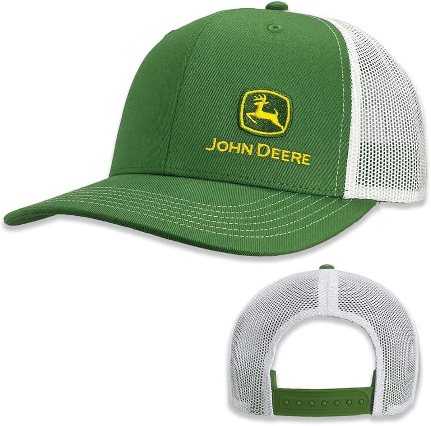 Green White Mesh Moline 112 Fit Cap Embroidered Side Logo Hat