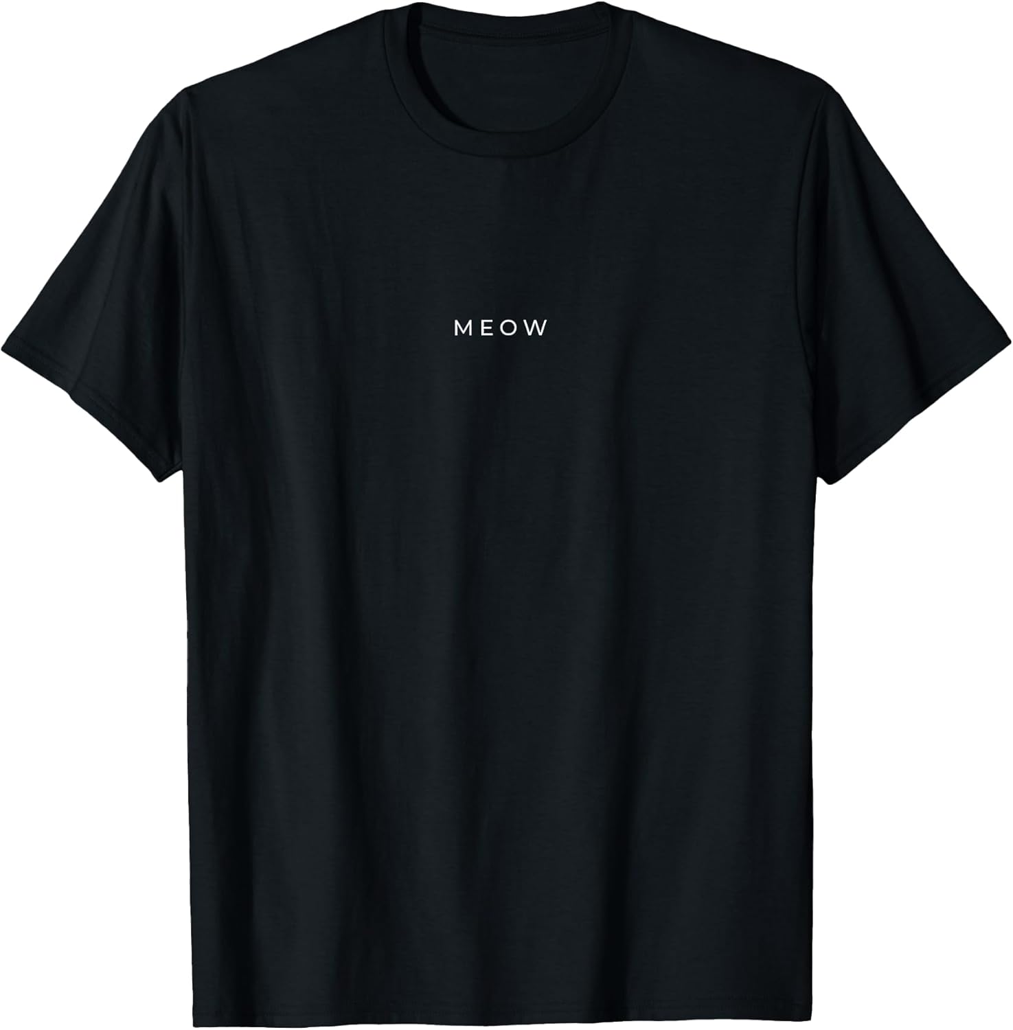 Meow Cat Lover Funny Cat Minimalist Subtle Cat T-Shirt