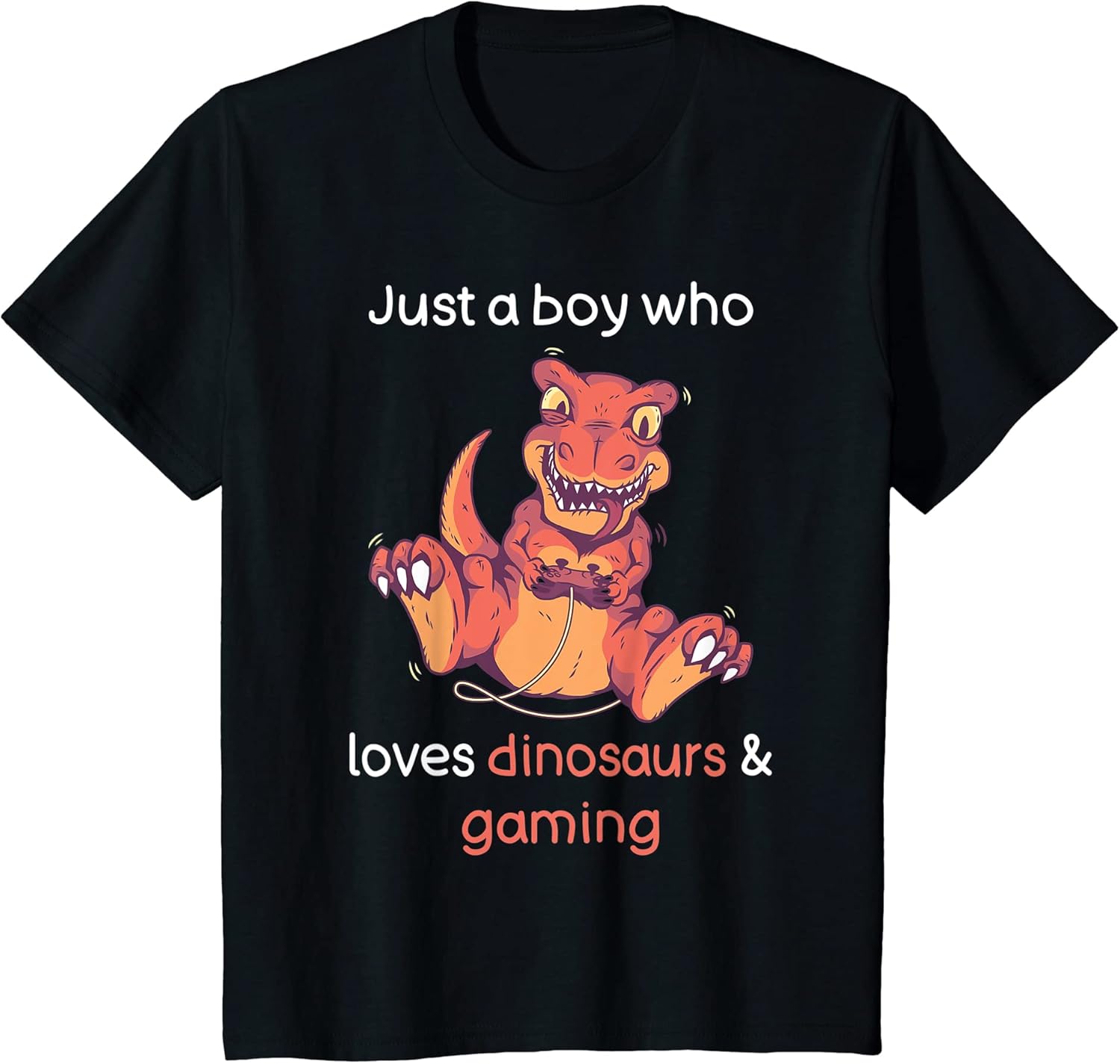 Kids Dinosaur Shirt Funny Gaming Boys Video Gamer Dinosaur Lover T-Shirt