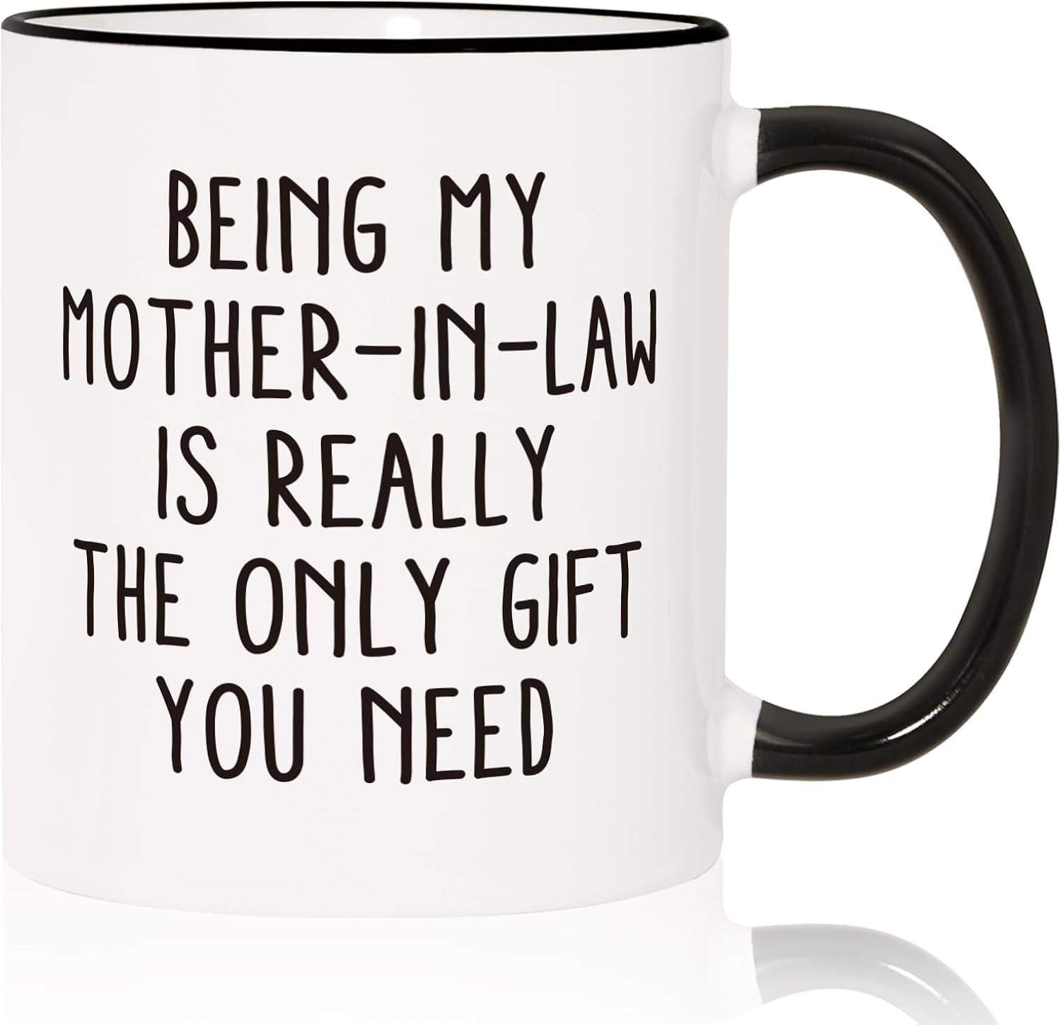 Shqiueos Funny Gifts for Mother-in-Law Coffee Mug 11oz, Gag Mother-in-Law Christmas Gift & Birthday Gifts, Mothers Day Present from Daughter-in-Law or Son-in-Law Ceramic Cup