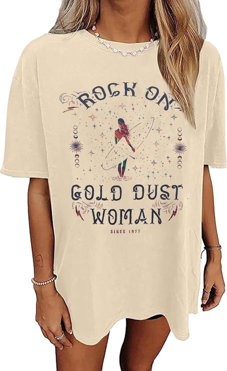 Rock Band Oversized T-Shirt Women Country Music Shirts Rock Music Short Sleeve Tees Vintage Trendy Graphic Tops