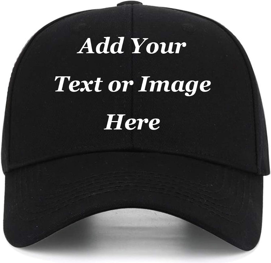 Custom Baseball Cap with Your Text for Men Women,Personalized Adjustable Trucker Caps Casual Sun Peak Hat for Gifts