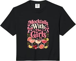 Funny Mocktail with The Girls Comfort Colors Crop Top