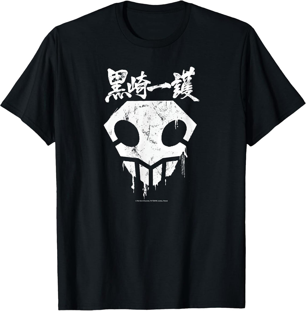 Skull with Graffiti Paint Drips and Splatter Anime T-Shirt
