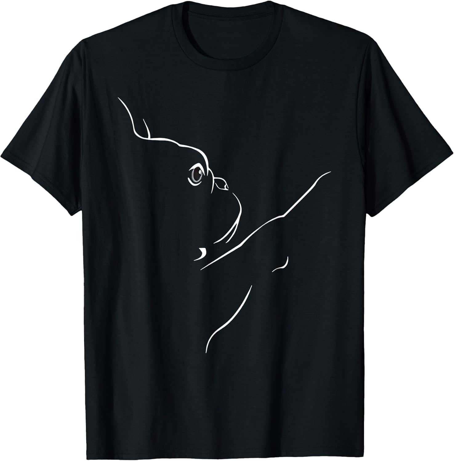 French Bulldog Illustration Line Art Bulldog Lovers T-Shirt