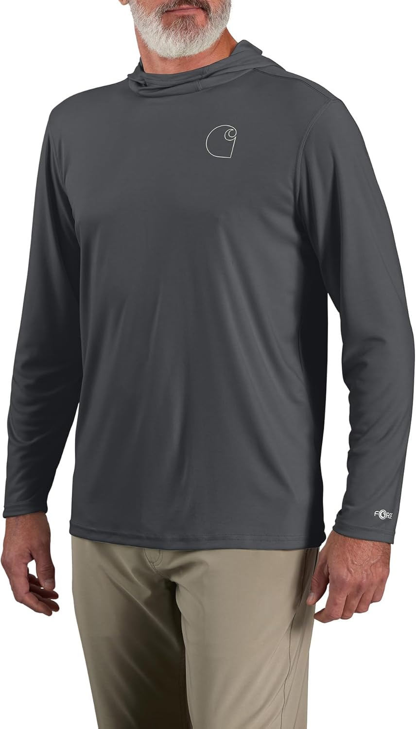 Men's Force Sun Defender™ Lightweight Long-Sleeve Hooded Logo Graphic T-Shirt