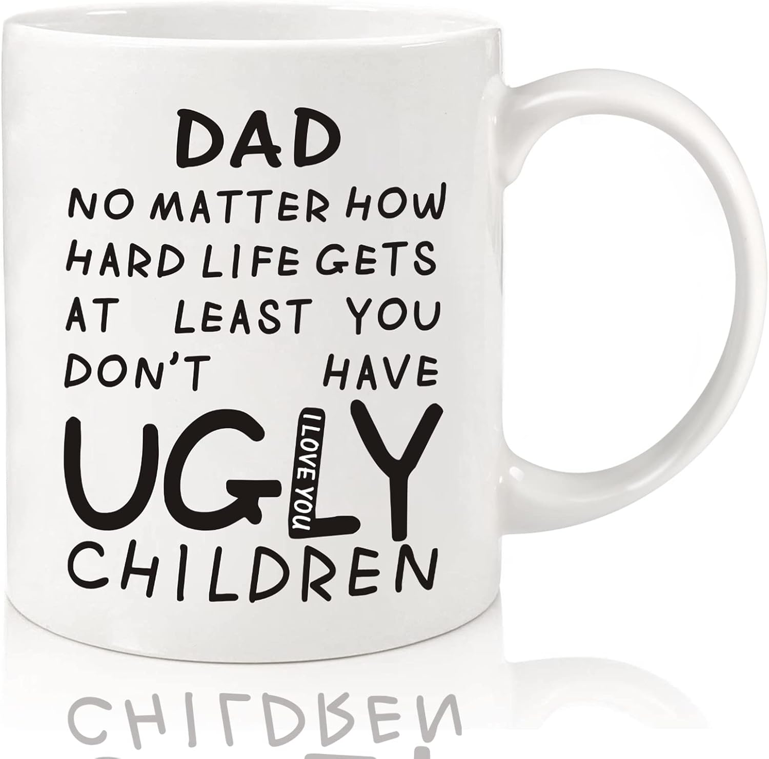 Fathers Day Dad Gifts from Daughter Son Wife: 11oz Funny Coffee Mug for Dad Unique Birthday Gifts for Father Husband Men Him Personalized Christmas Anniversary Retirement Presents for Daddy Stepfather