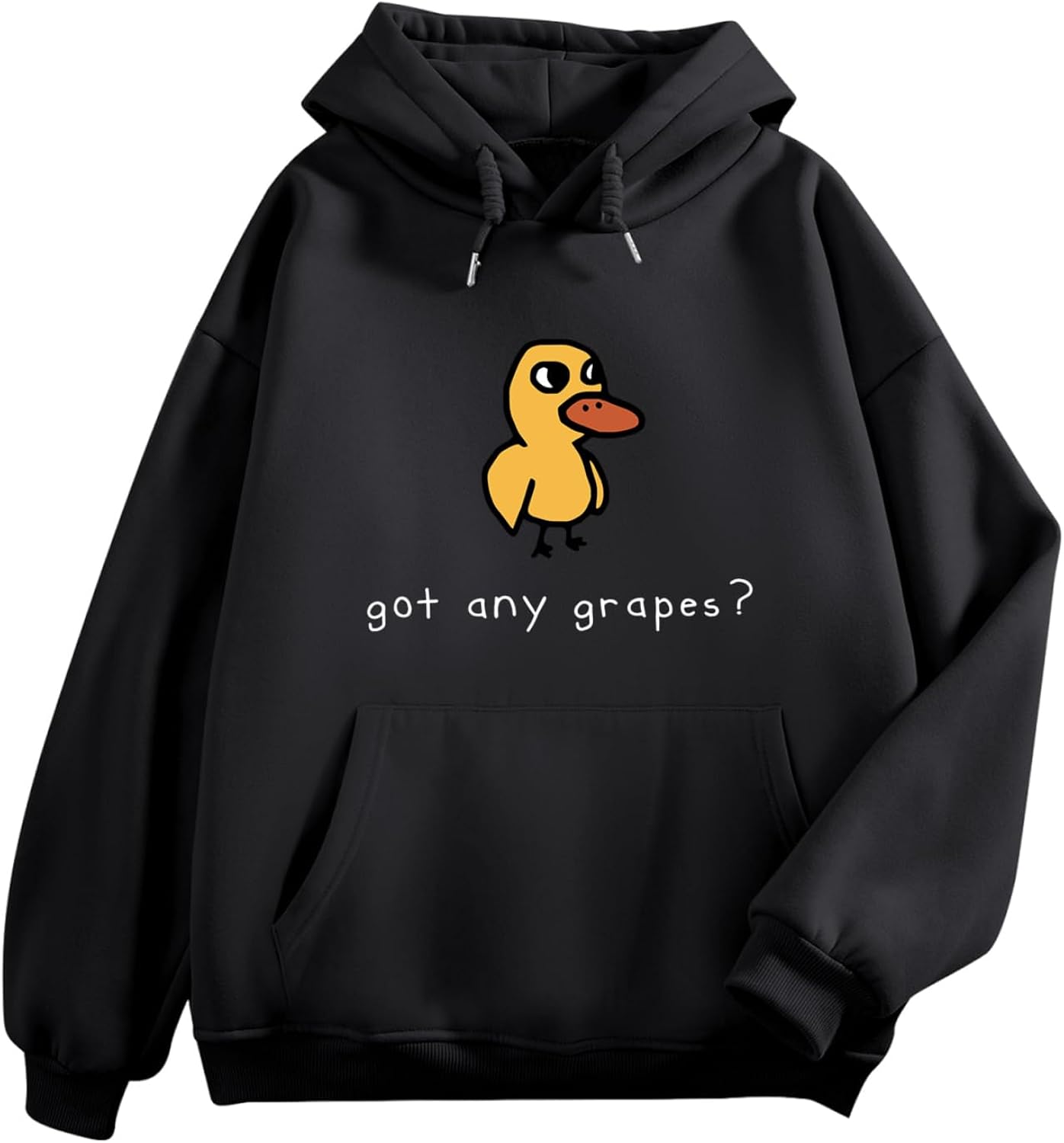Cute Duck Graphic Hoodies for Teen Girls Kawaii Cartoon Hoodie Funny Sweatshirts Letter Print Pullover With Pocket