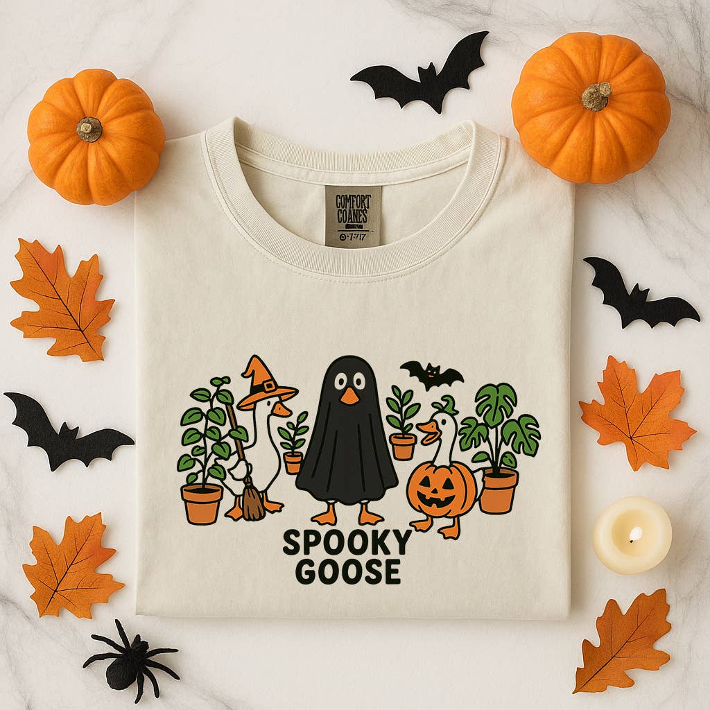 Spooky Goose T-Shirt Funny Halloween Shirt, Ghost Goose Tee