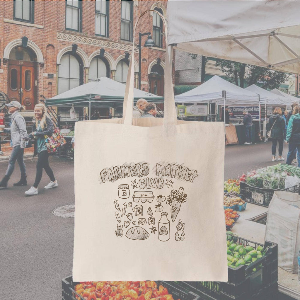 Farmers Market Club Canvas Tote Bag, Liberty Bag