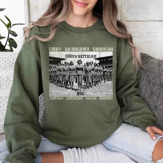 6888th Sweatshirt, Six Triple Eight Shirt, Black Women's Army Corps Sweatshirt, Women's Army Corps Shirt, Major Charity Adams Tee