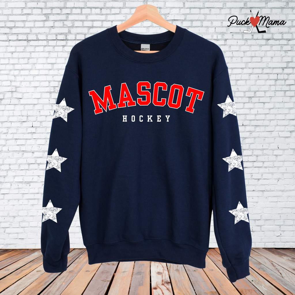 Custom Team Spirit Jersey Sweatshirt with Stars