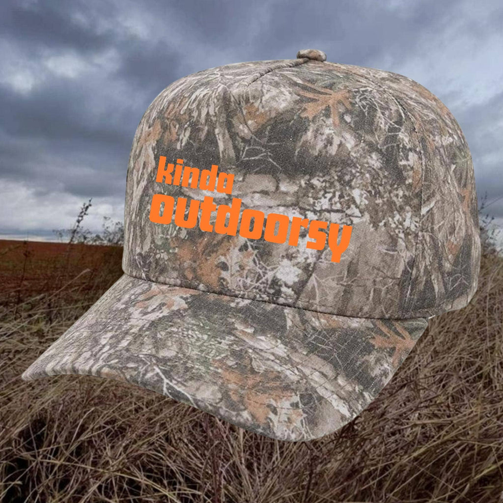 Kinda Outdoorsy High Profile Camo Hat