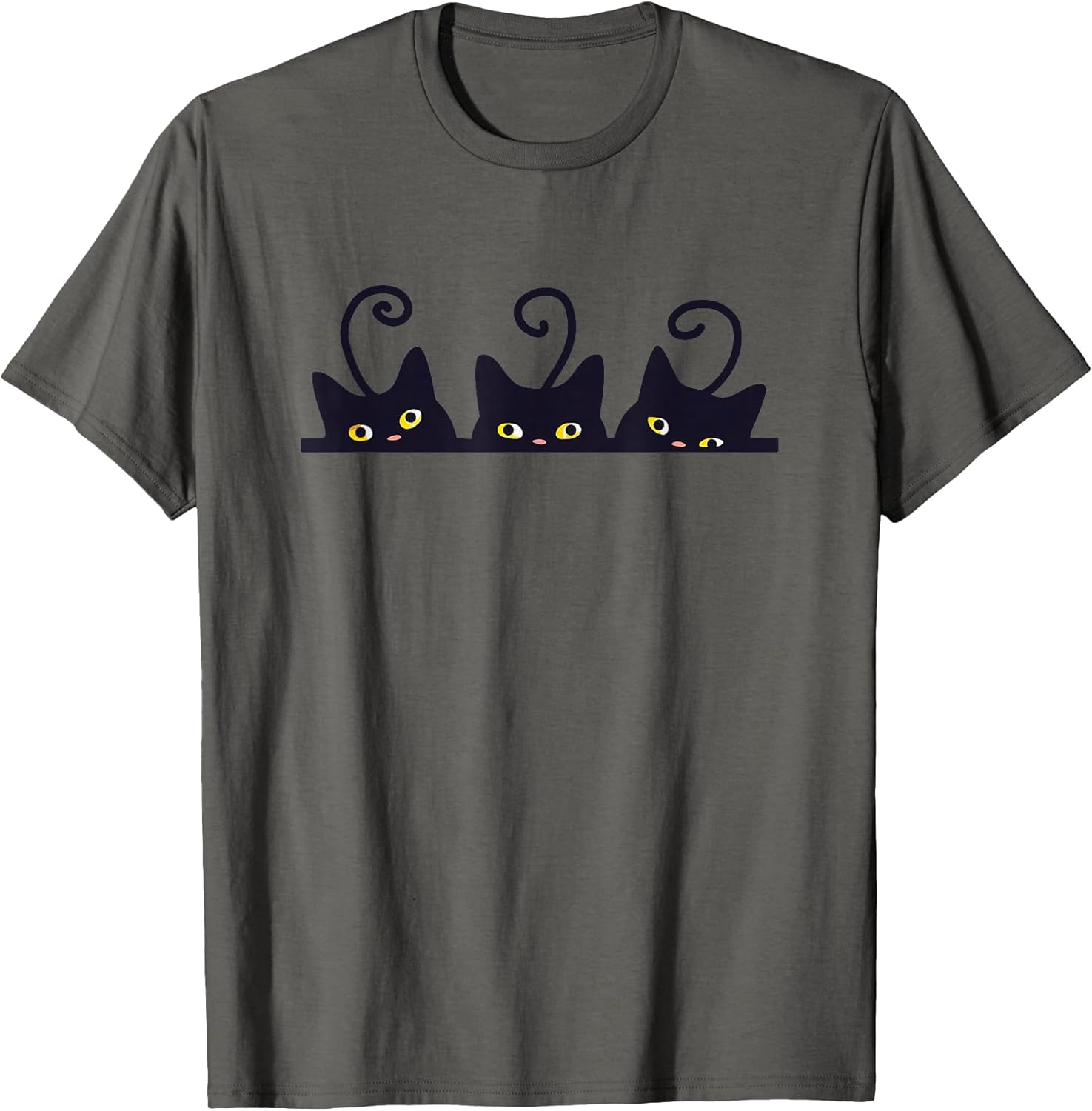 3 Black Cats Funny Cute Design Women Men Girl Boy Cat T-Shirt