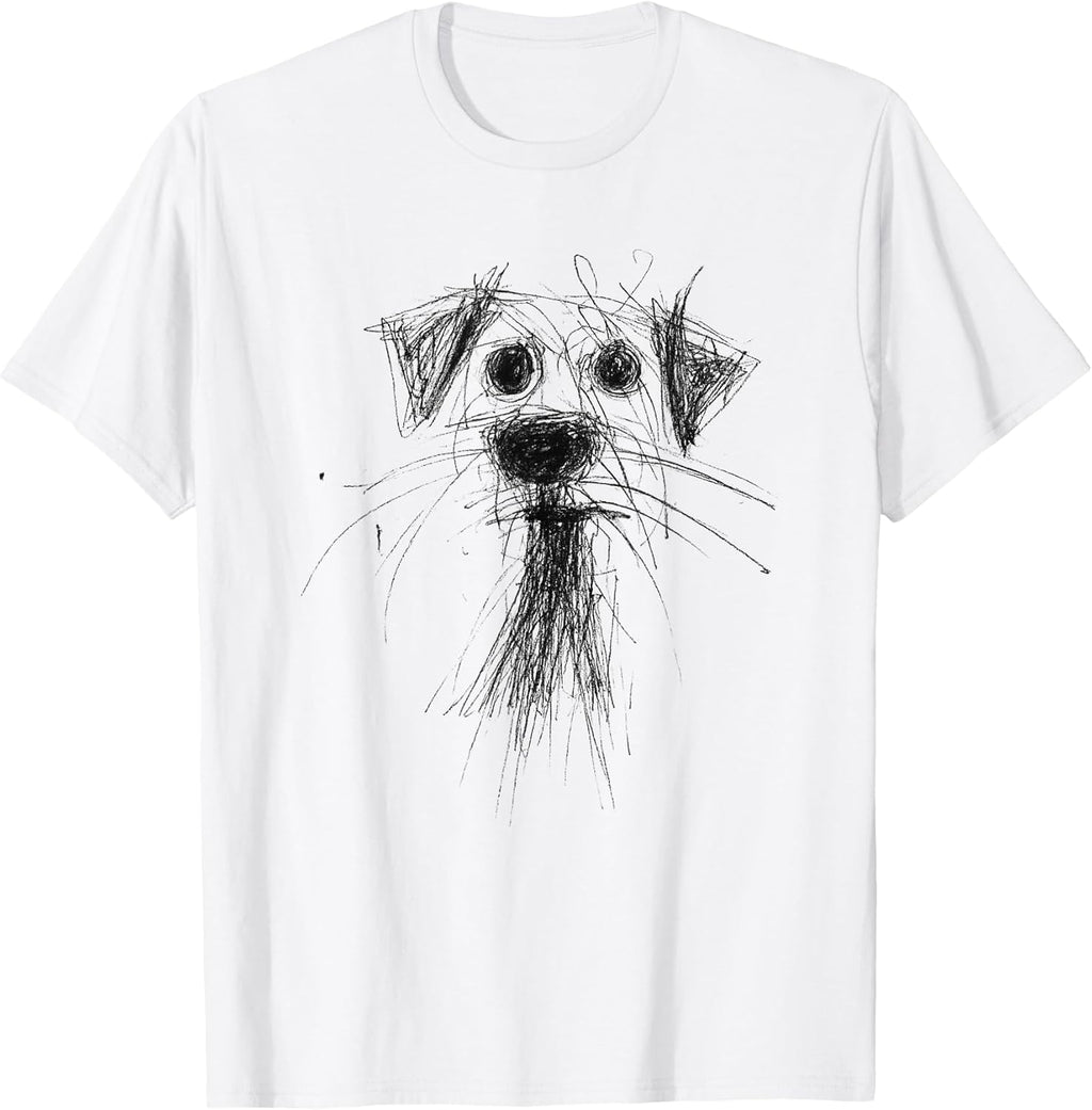 Dog Lover Abstract Scribble Art Cute Puppy Puppy T-Shirt