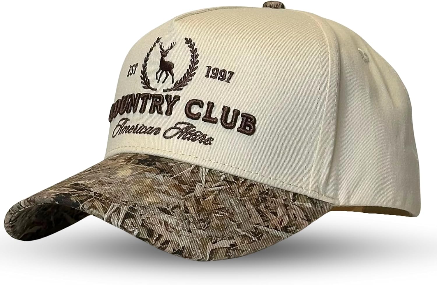 Vintage Western Trucker Hat | Men & Women | Country Cute Caps for Cowgirls Cowboys | Camo Denim Embroidered Cotton | Snapback