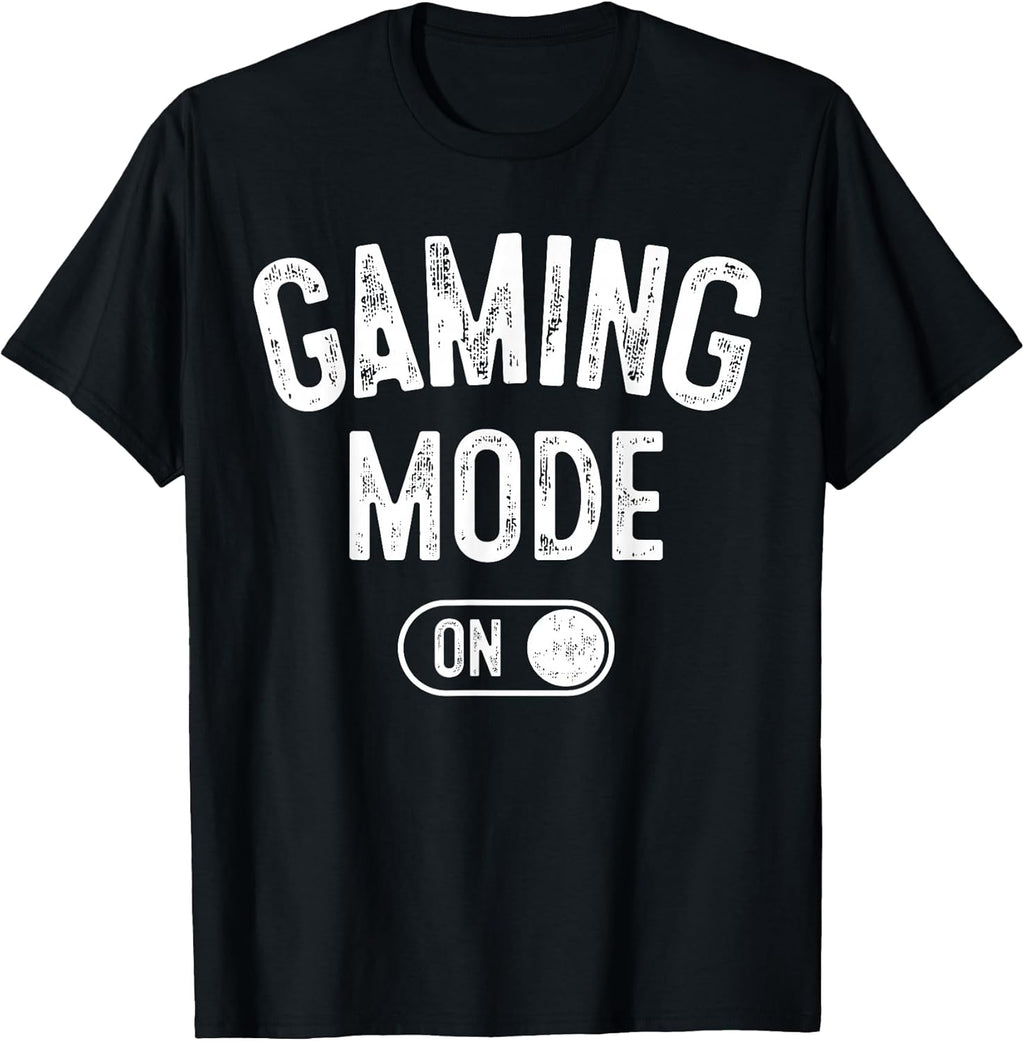 Gaming Mode On Funny Gamer Gift Men Kids Streamer Gaming T-Shirt