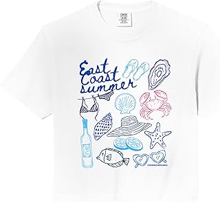East Coast Summer Comfort Colors Crop Top