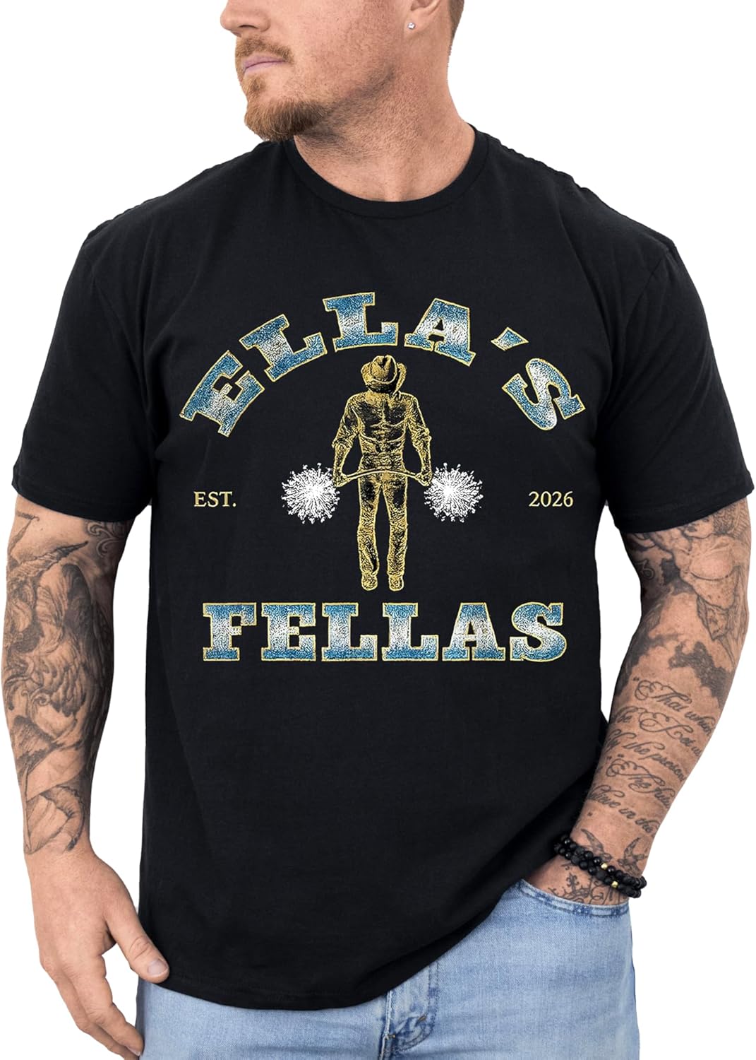 Ella Fella Club T-Shirt, Ellas Fellas Club Shirt, Country Music Lover Shirt, Vintage Western T-Shirt, Concert Outfit, Cowboy Aesthetic Shirt Multicolor