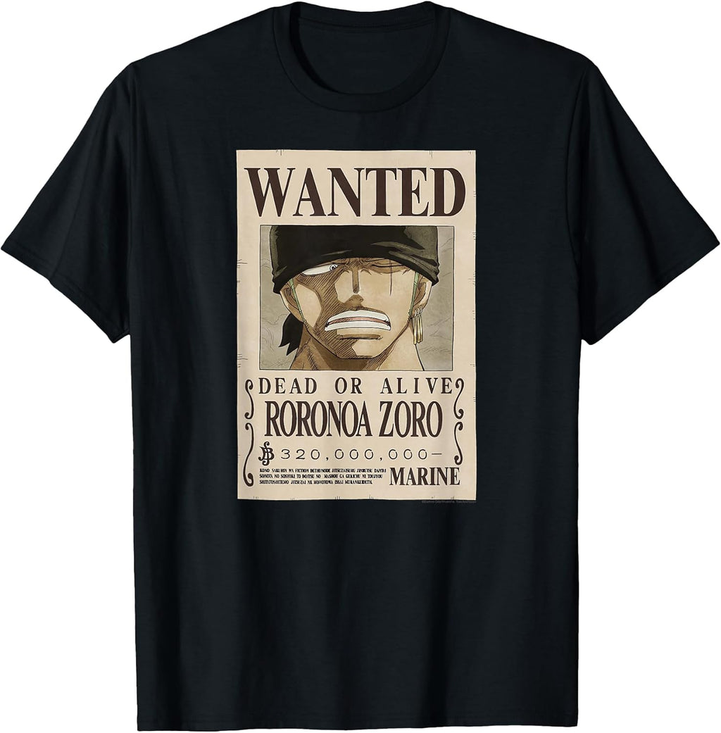 Anime Roronoa Zoro Wanted Poster T-Shirt