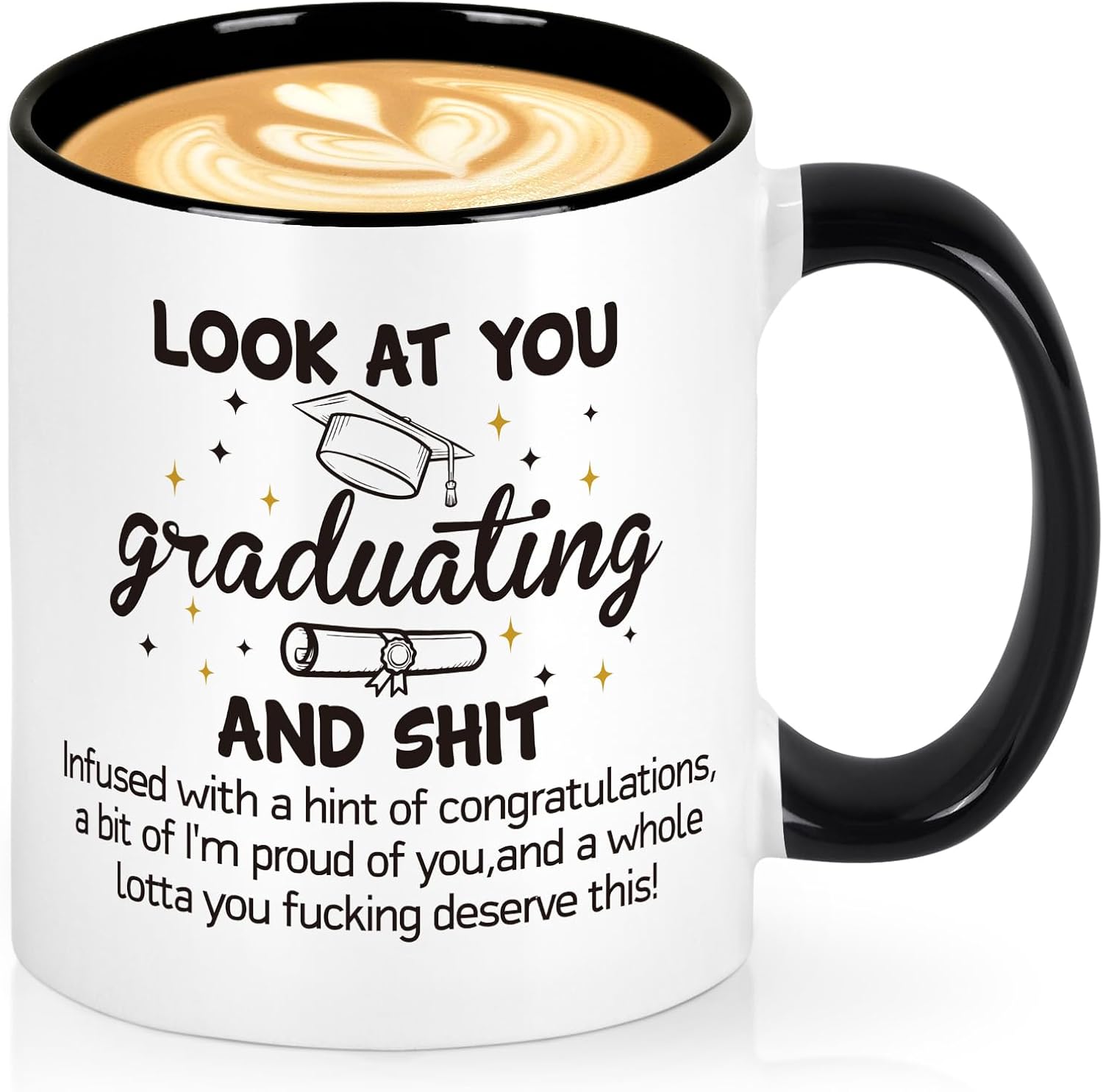 Cabtnca Graduation Gift for Her Him, Look at You Graduating Coffee Mugs, 2026 Masters Degree, Nursing & Nurse, High School, Phd, Funny College Graduation Gifts Mug 11 Oz