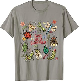 Sad Bug Summer Cottagecore Insect Inspired Indie Aesthetic T-Shirt