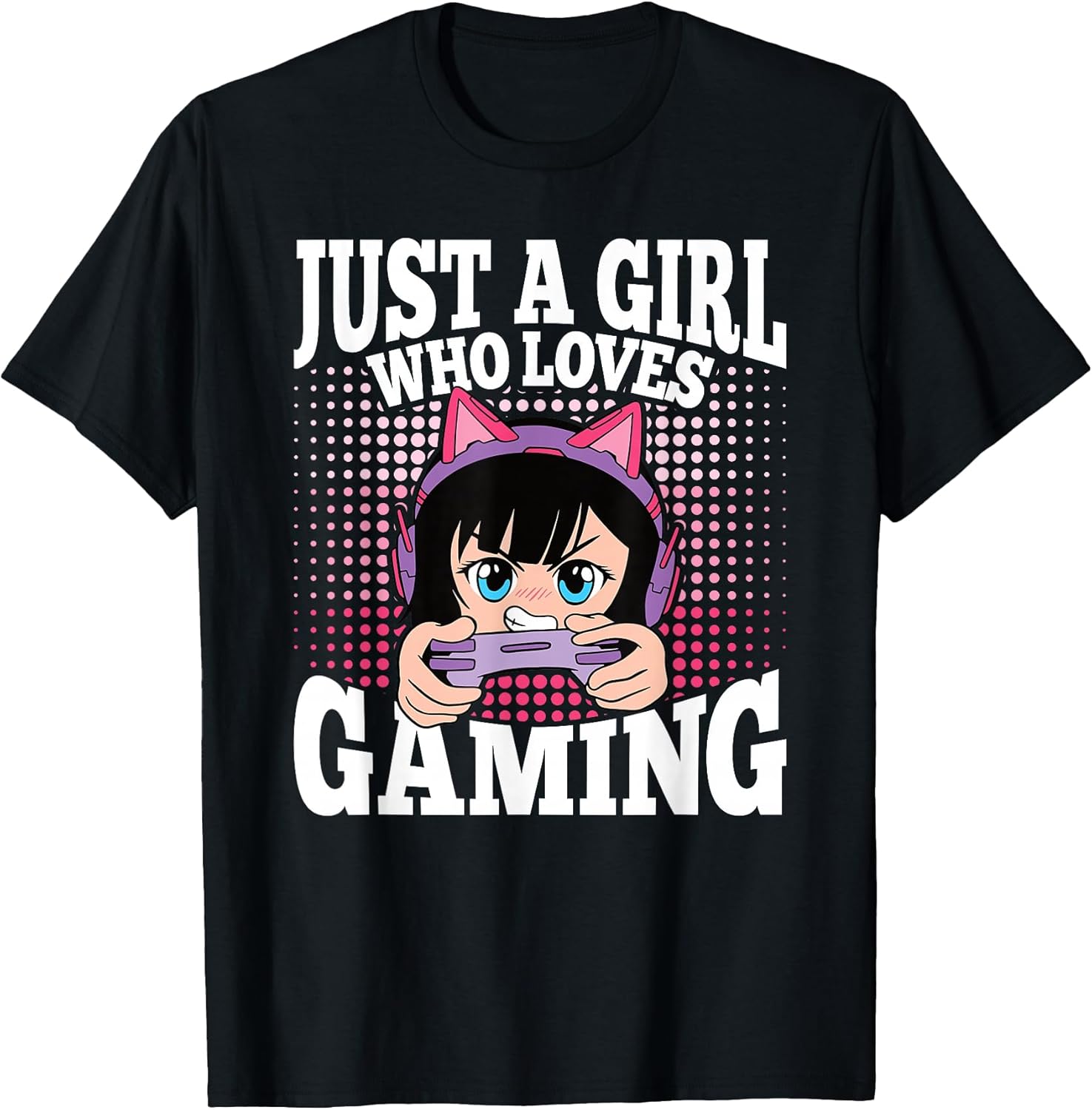 Just A Girl Who Loves Gaming Funny Video Gamer Girls Kids T-Shirt