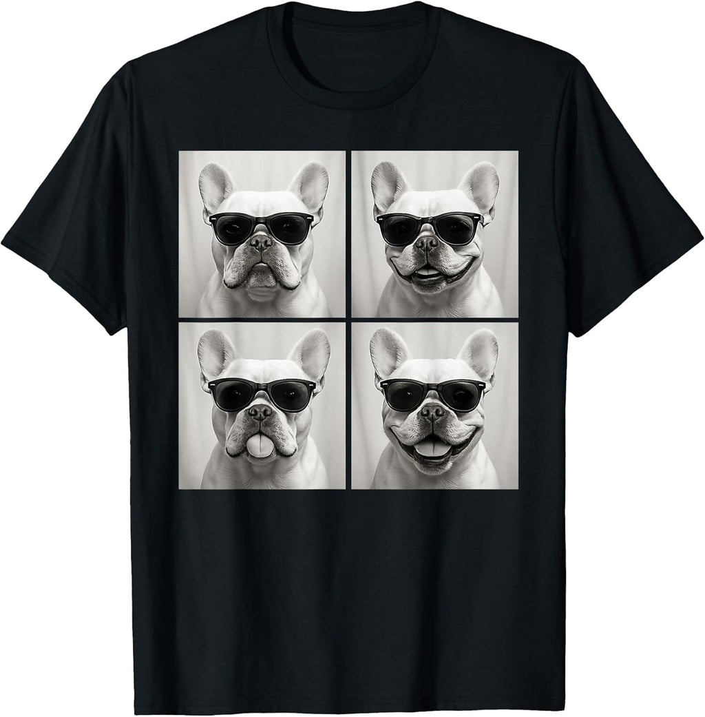 Funny French Bulldog Dog Lover Cute Frenchie Photo Booth T-Shirt