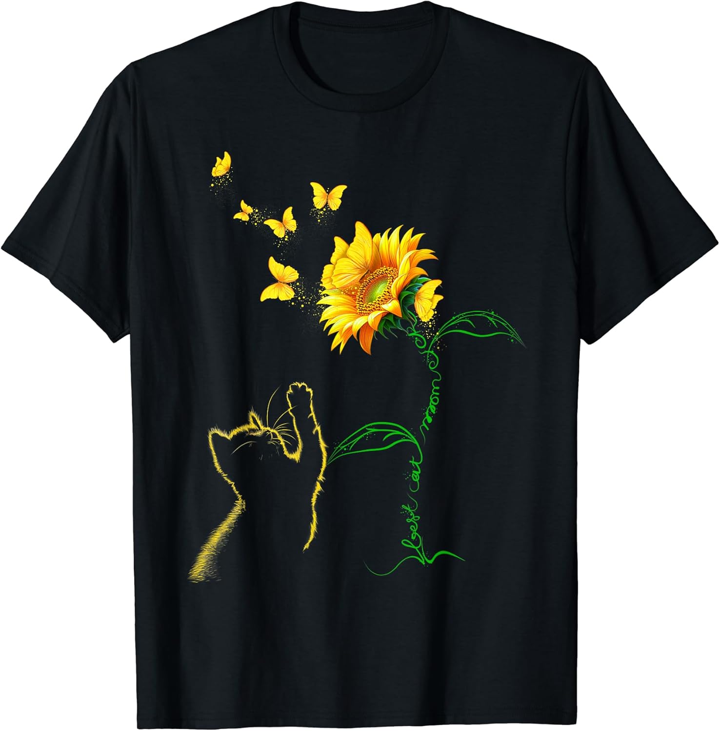 Best Cat Mom Ever Sunflower Mother's Day Gifts for Cat Lover Men Women T-Shirt