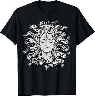 Medusa Feminine Power Snake Wisdom Equality Goth Women T-Shirt