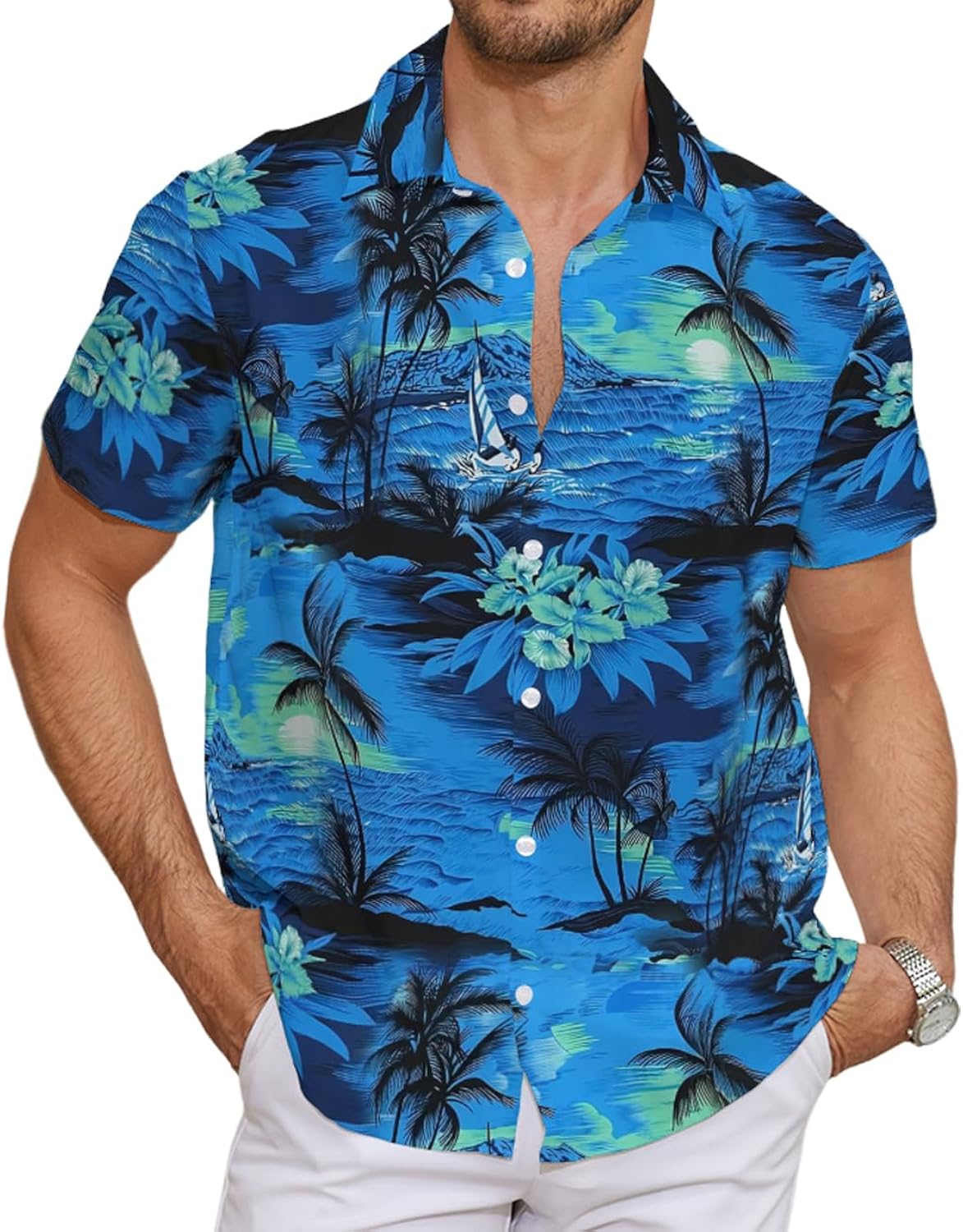 Men's Hawaiian Shirts Button Down Shirt