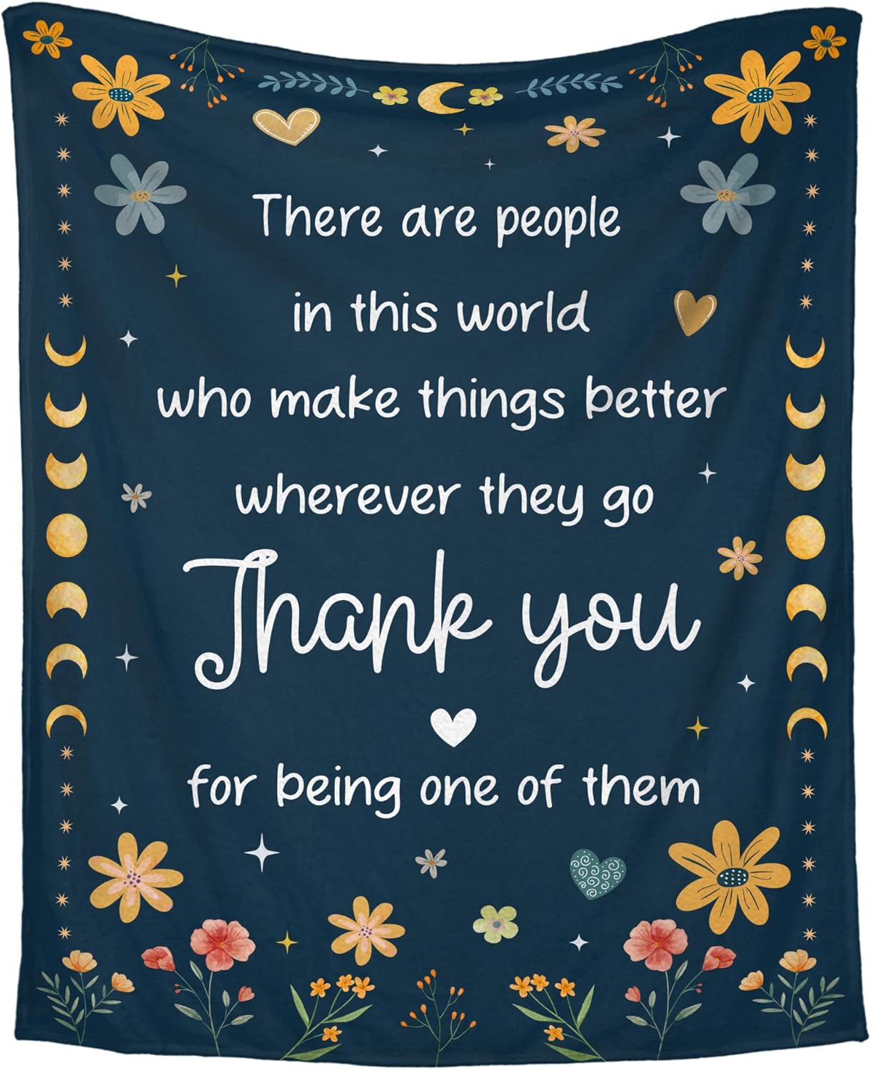 WRAPIX Thank You Gifts for Women - Soft Fleece Throw Blanket 60x80 in - Inspirational Teachers Day Nurses Week Birthday Retirement Teacher Nurse Appreciation Gifts for Women Coworkers Employee Friend